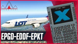 X-Plane 11 LIVE | Boeing GE2584 CDU for X-Plane 11 & P3D | Zibo Mod 737-800 into Frankfurt Main