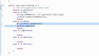 Android Application Development Tutorial - 90 - WebView navigation methods