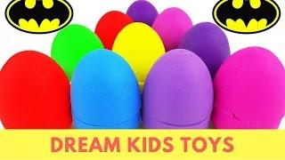 Dream Kids Toys Many Play Doh Surprise Eggs : Minions Hulk Batman Peppa Pig Cars 2 Mcqueen Spiderman