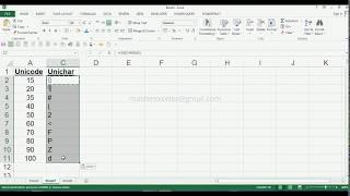 How to Convert Unicode to Unichar in MS Excel 2013