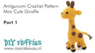 How to crochet a cute mini Giraffe Amigurumi tutorial PART 1