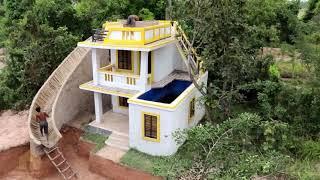 CONSTRUINDO UMA INCRIVEL CASA COM 2 ANDARES COM PISCINA EM BAIXO E EM CIMA E TOBOGÃ OLHA O RESULTADO