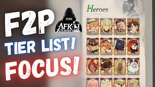 TRUE 100% F2P Tier List for AFK JOURNEY!