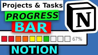 How to create PROGRESS BARS in Notion Projects and Tasks (Part 2)