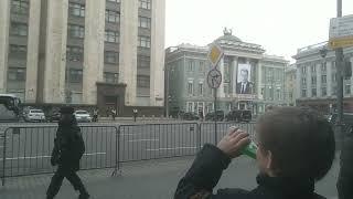 Картеж Президента В.В. Путина прибыл в Колонный Зал Дома Союзов на прощание с В.В. Жириновским