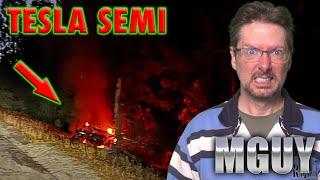 Tesla Electric Truck Fire CLOSES Interstate Highway for 16 HOURS! | MGUY Australia