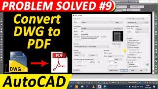Convert DWG to PDF in AutoCAD || Convert AutoCAD to PDF || CIVIL USERS