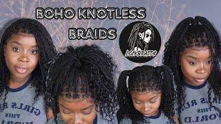 MUST HAVE!Boho Knotless Bob Braids |Human Hair Braided Lace Wig | Beginner Friendly |@LockBraids