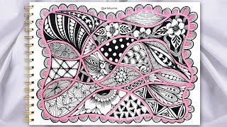 Make your zentangle patterns more fun with highlighter , How To Draw Fun Zentangle Patterns