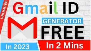 Unlimited E-Mail ID Generator For ( FREE ) || Within 2 Mins