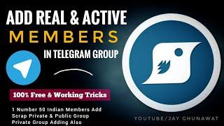 How to add real & active members in telegram | telegram me member kaise badhaye @JayGhunawatOfficial