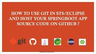 How to use git in sts/eclipse and host your java springboot project on github?