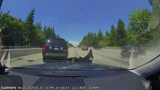 Rear Ended Sedan Collides With Two Other Cars and Wall || ViralHog