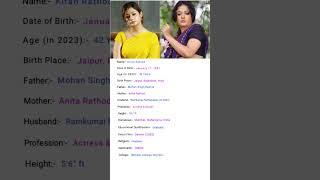 Indian Actress Kiran Rathod Biography #shorts #shortvideo #youtubeshorts