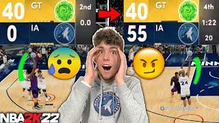 I DIDN’T SCORE A SINGLE POINT IN THE FIRST HALF & TRIED TO COME BACK TO WIN IN NBA 2K22 MyTEAM…