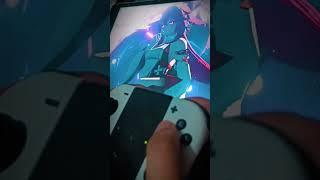 Genshin Impact with Nintendo Switch joycon ️ #gaming #switcholed #nintendoswitch #genshinimpact