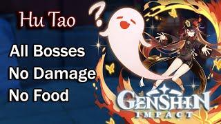 Hu Tao vs All Bosses No Damage - Genshin Impact