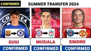 ALL CONFIRMED TRANSFERS 2024,GUIU TO CHELSEA,XAVI SIMONS TO MANCHESTER UNITED, MUSIALA TO LIVERPOOL