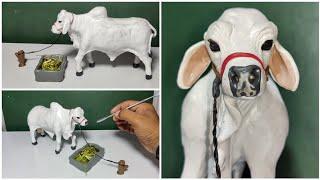 Diy Clay: Sculpting Brahman Bull  (Brahman Cattle)with Polymer clay, Sculpting clay,Clay modelling