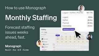 Monthly Staffing in Monograph — Long-range capacity planning for architects and engineers