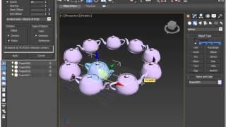 How to distribute object in a path 3Ds Max 2016