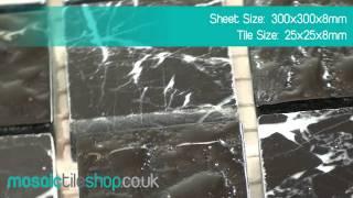 Mosaic Tile Shop - Natural Stone & Glass - Black Large mosaics