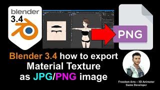 How to export material texture as JPG/PNG - Blender tutorial