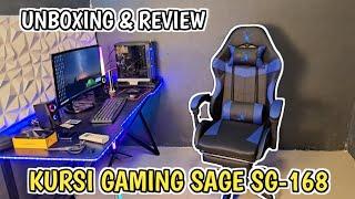 UNBOXING & REVIEW KURSI GAMING SAGE SG-168  | KEREN BANGET GAES 