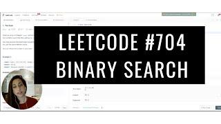 BINARY SEARCH problem - Leetcode #704 - Python