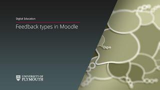 Feedback types in Moodle