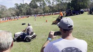 Lawnmower racing at the Florida Man Games