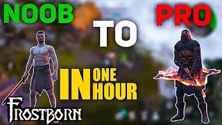 FROSTBORN | NOOB TO PRO IN 1 HOUR ! Frostborn: Co Op Survival