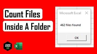 How To Count Files In A Certain Folder Or Directory From Excel