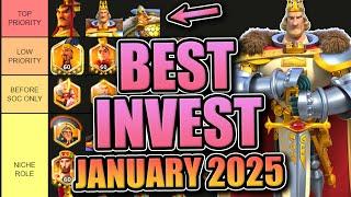 Legendary Investment Tier List [F2P & Low Spend -- Open Field] Rise of Kingdoms January 2025