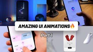 10 Excellent UI Animations | UX Design | UI Animation Trends in 2021 #Part1