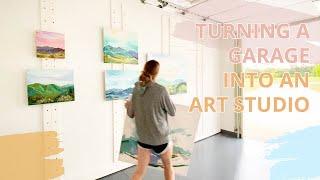 Turning A Garage Into An Art Studio! Shocking Transformation!