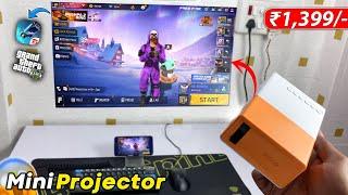 Playing Mobile and PC Games with Big Screen!  | Mini Portable Projector Unboxing and Gaming Test