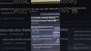 How To Make Money With Google News 