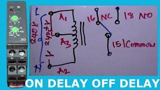 timer on delay and off delay explained | how timers work | Electreca