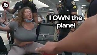 PSYCHO KAREN gets 3 FELONIES at the AIRPORT| Karens Getting Arrested By Police #1161