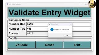 How to Create a Number-Only Entry Widget with Tkinker in Python