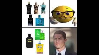 based spongebob perfume vs nerd normal perfume  #memes #perfume #nerd #chad #shorts (dont read desc)