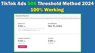 Tiktok Threshold 50$ New Method 100% Working 2024 -  Threshold Method FR