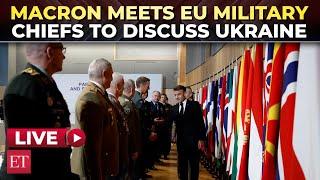 French President Macron addresses EU military chiefs on Ukraine defence at NATO forum