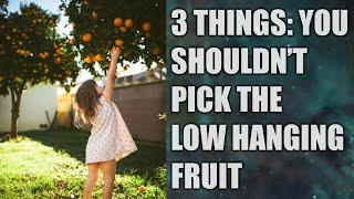 Why You Should Not Pick The Low Hanging Fruit