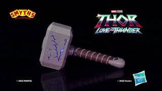 Marvel - Thor: Love and Thunder Mighty FX Mjolnir Electronic Hammer - Smyths Toys