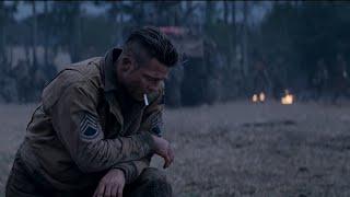 War fatigue on Brad pitt face(fury)