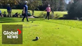 BC man charged with assault for golf course attack caught on camera