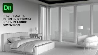 Adobe Dimension 3.2 | 3D Bedroom Interior Design speed build | Adobe Dimension