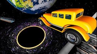 Beamng drive - Open Bridge Crashes over Black Hole in Space